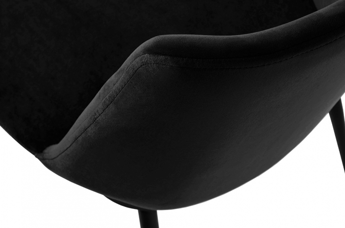 Scaun inalt bar design lux Tito, diverse culori, velur/baza metalica negru satinat cu auriu, KH1202100123.DGREY - King [13]