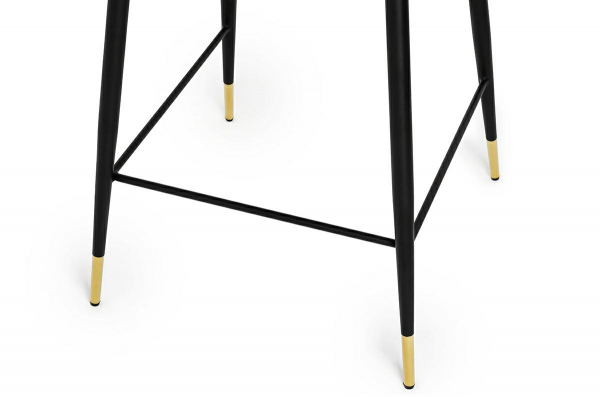Scaun inalt bar design lux Tito, diverse culori, velur/baza metalica negru satinat cu auriu, KH1202100123.DGREY - King [8]