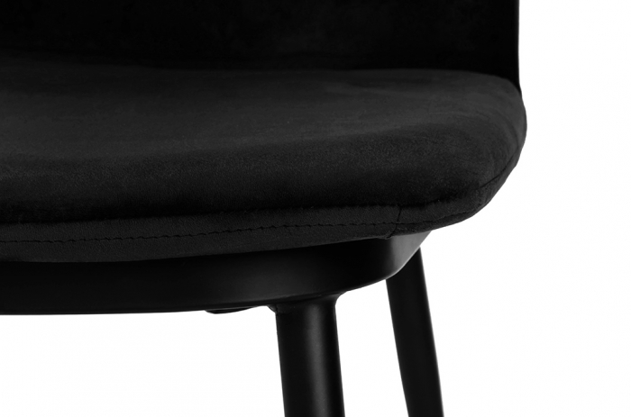 Scaun inalt bar design lux Tito, diverse culori, velur/baza metalica negru satinat cu auriu, KH1202100123.DGREY - King [14]