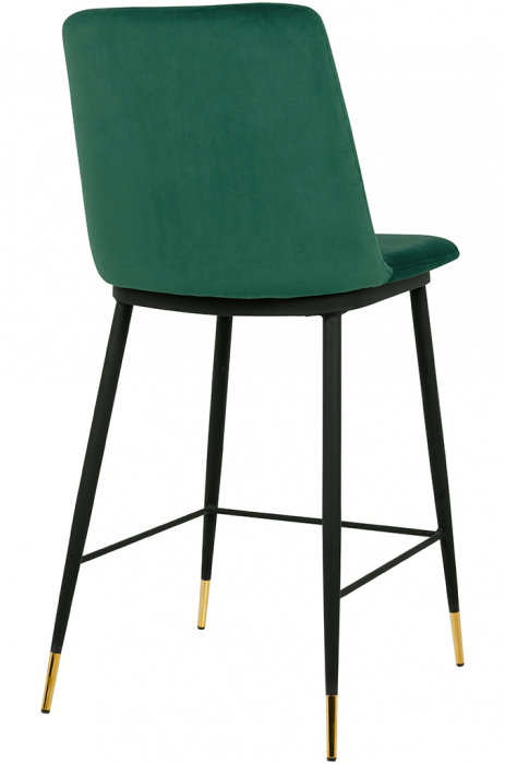 Scaun inalt bar design lux Tito, diverse culori, velur/baza metalica negru satinat cu auriu, KH1202100123.DGREY - King [10]