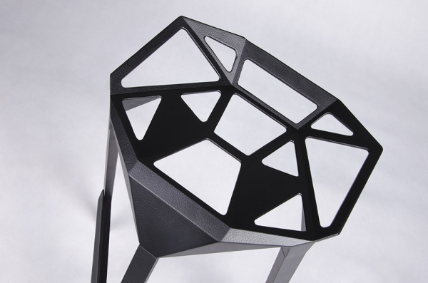Scaun inalt bar design modern geometric Argus negru, aluminiu, BS-363.BLACK - King [4]