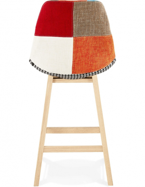Scaun inalt bar Dion II tapiterie petice, picioare lemn, design scandinav, BS02550DINA - Kokoon [4]