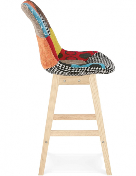 Scaun inalt bar Dion II tapiterie petice, picioare lemn, design scandinav, BS02550DINA - Kokoon [2]