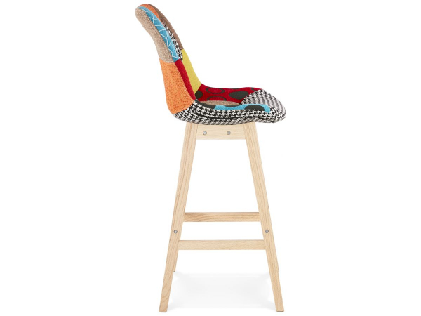 Scaun inalt bar Dion tapiterie petice, picioare lemn, design scandinav, BS02540DINA - Kokoon [3]