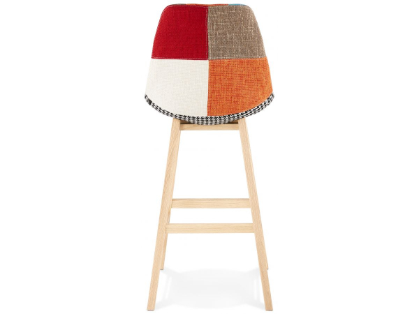 Scaun inalt bar Dion tapiterie petice, picioare lemn, design scandinav, BS02540DINA - Kokoon [5]