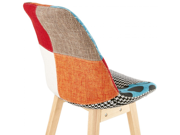 Scaun inalt bar Dion tapiterie petice, picioare lemn, design scandinav, BS02540DINA - Kokoon [9]