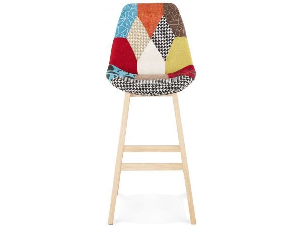 Scaun inalt bar Dion tapiterie petice, picioare lemn, design scandinav, BS02540DINA - Kokoon [2]