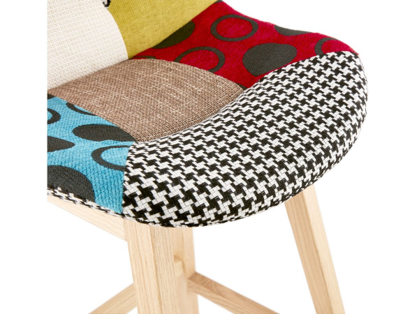 Scaun inalt bar Dion II tapiterie petice, picioare lemn, design scandinav, BS02550DINA - Kokoon [7]