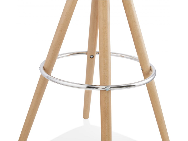 Scaun inalt bar Grace catifea verde, design scandinav, picioare fag cu inel crom, BS03680GENA - Kokoon [7]
