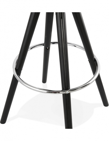 Scaun inalt bar Grace catifea bleumarin, picioare negre lemn cu inel crom, BS03550BUBL - Kokoon [11]
