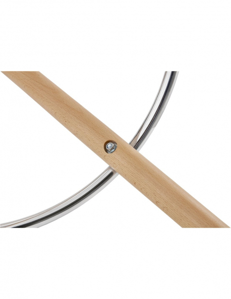 Scaun inalt bar gri Tegan design scandinav, picioare fag cu inel crom, BS03660DGNA - Kokoon [11]