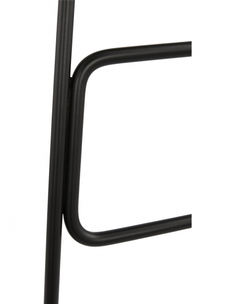 Scaun inalt bar gri Rafi tapiterie material textil / picioare metalice negre otel, BS02380DGBL - Kokoon [8]