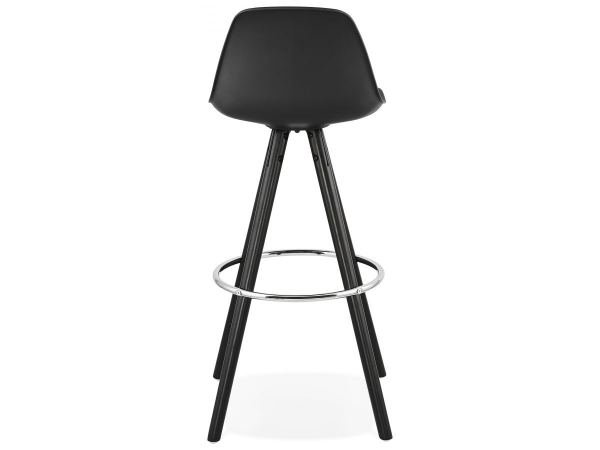 Scaun inalt bar negru Frey cu spatar inalt polipropilena si picioare negre din lemn, BS02800BLBL - Kokoon [5]