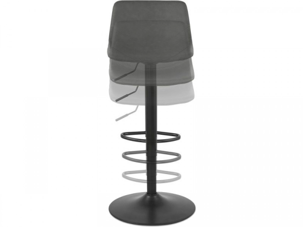 Scaun inalt bar rotativ Buxton gri cu inaltime reglabila, BS03380DGBL - Kokoon [3]