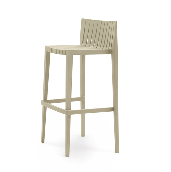 Scaun inalt bar terasa Spritz fara brate 50x46x97 cm, polipropilena, design modern, 56019 - Vondom [3]