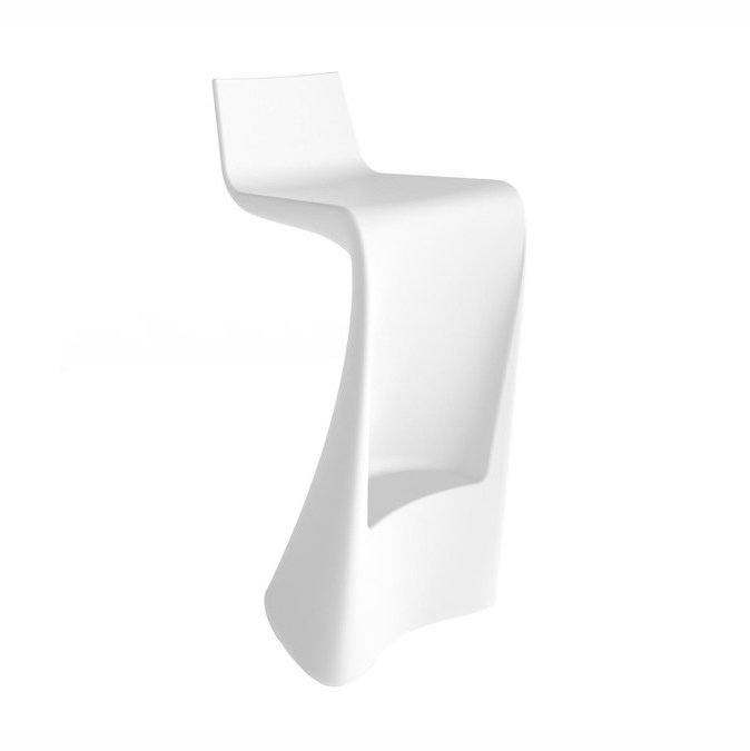 Scaun inalt bar terasa Wing fara brate 40x40x87 cm cu iluminare LED, polipropilena, design modern, 53031 - Vondom [3]