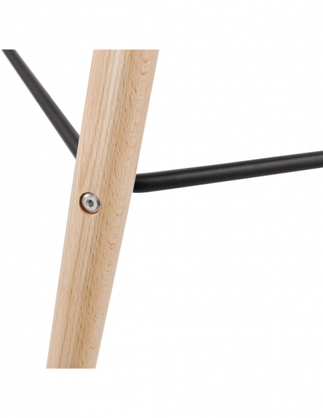 Scaun inalt bar Terri din polipropilena cu picioare lemn, design scandinav, BS02510GR - Kokoon [10]