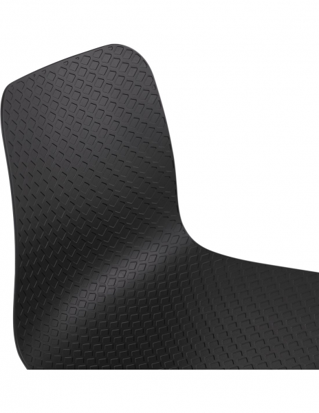 Scaun inalt bar Terri din polipropilena cu picioare lemn, design scandinav, BS02500BL - Kokoon [7]