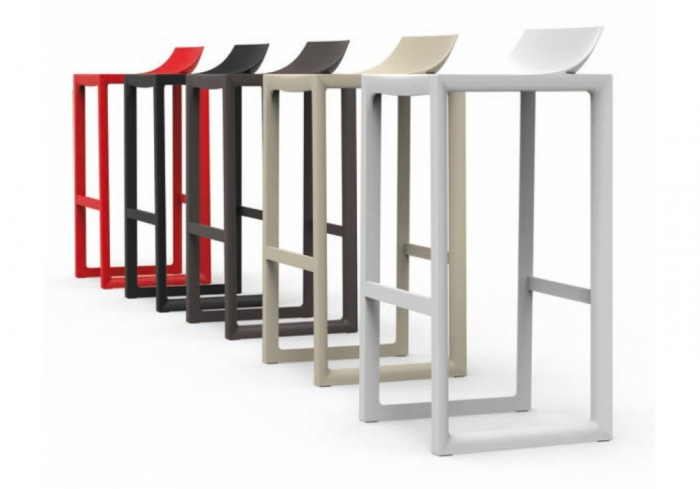 Scaun inalt bar Wall street 42x42x86 cm polipropilena, spatar jos, design minimalist, 65017 - Vondom [3]