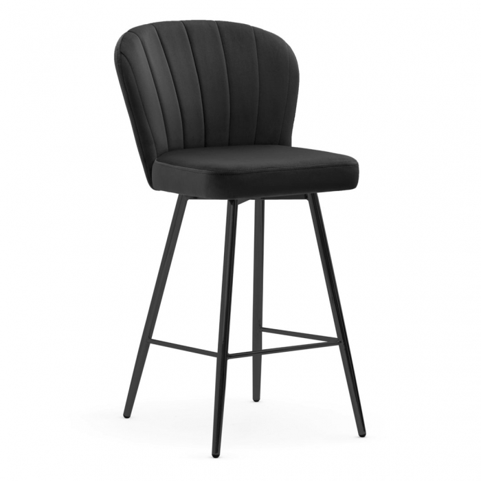 Scaun inalt de bar personalizabil Camper, fara cotiere, picioare metal, 60 cm, SHELH6STGR1XXXP - Atreve [9]