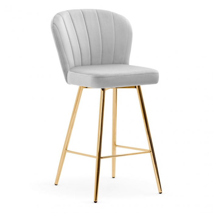 Scaun inalt de bar personalizabil Camper, fara cotiere, picioare metal, 70 cm, SHELH7STGR1XXXP - Atreve [2]