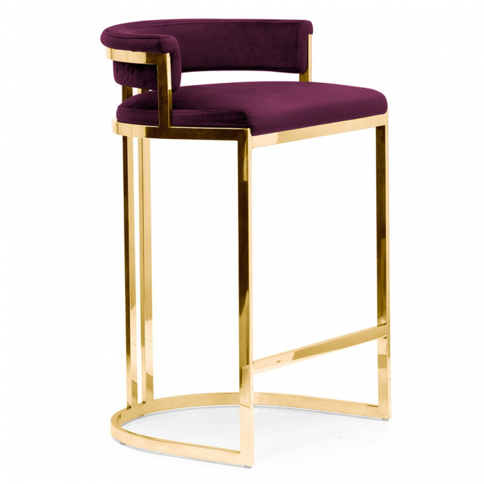 Scaun inalt de bar personalizabil Jerom, baza metal crom 60 cm, VEGAH6STGR1XXXP - Atreve [5]