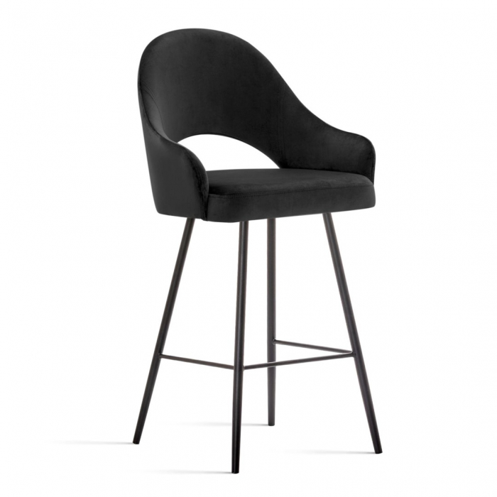 Scaun inalt de bar personalizabil Jessie, cu cotiere, picioare metal, 70 cm, GODAH7STGR1XXXP - Atreve [9]
