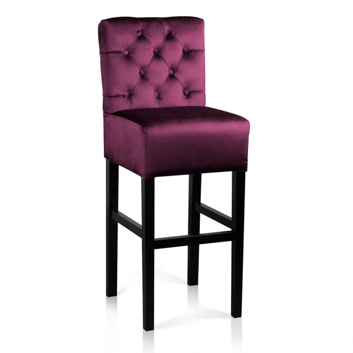 Scaun inalt de bar personalizabil Muriel, cu cotiere, picioare lemn, 70 cm, CHESH7STGR2XXXP - Atreve [4]