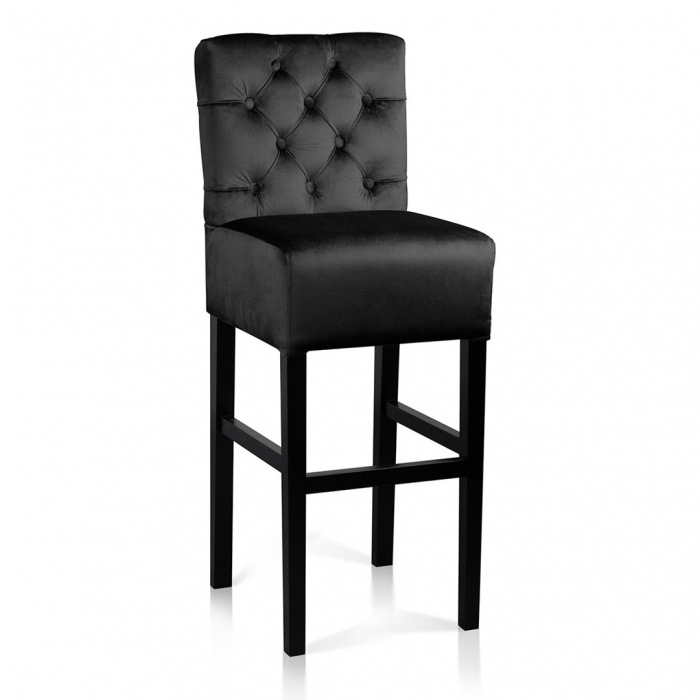 Scaun inalt de bar personalizabil Muriel, cu cotiere, picioare lemn, 70 cm, CHESH7STGR2XXXP - Atreve [3]