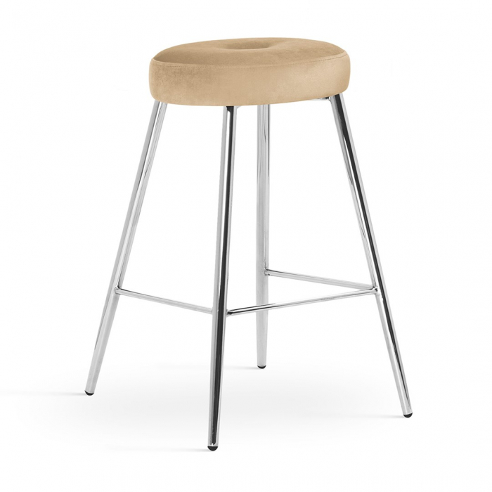 Scaun inalt de bar personalizabil Poppy II, picioare metal 60 cm, CONSH6STGR2XXXP - Atreve [7]