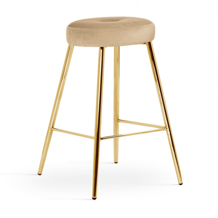 Scaun inalt de bar personalizabil Poppy II, picioare metal 60 cm, CONSH6STGR2XXXP - Atreve [6]
