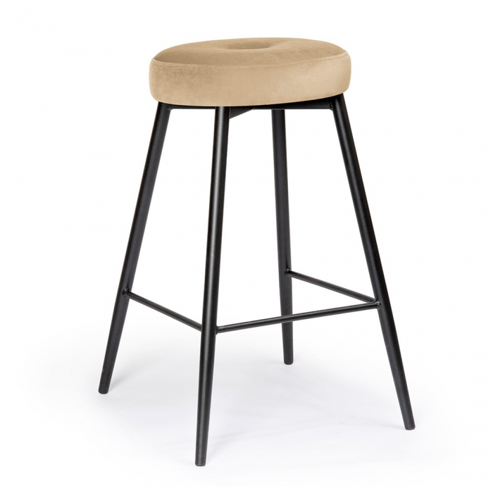 Scaun inalt de bar personalizabil Poppy II, picioare metal 60 cm, CONSH6STGR2XXXP - Atreve [5]
