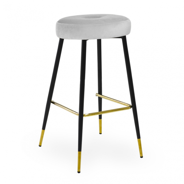 Scaun inalt de bar personalizabil Poppy II, picioare metal 60 cm, CONSH6STGR2XXXP - Atreve [4]