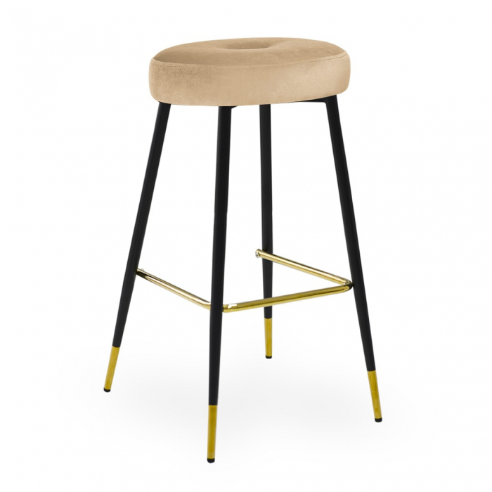Scaun inalt de bar personalizabil Poppy II, picioare metal 60 cm, CONSH6STGR2XXXP - Atreve [8]