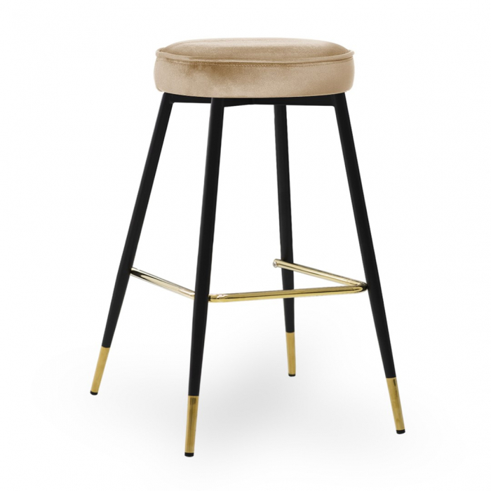 Scaun inalt de bar personalizabil Poppy, picioare metal 60 cm, CIRCH6STGR1XXXP - Atreve [6]