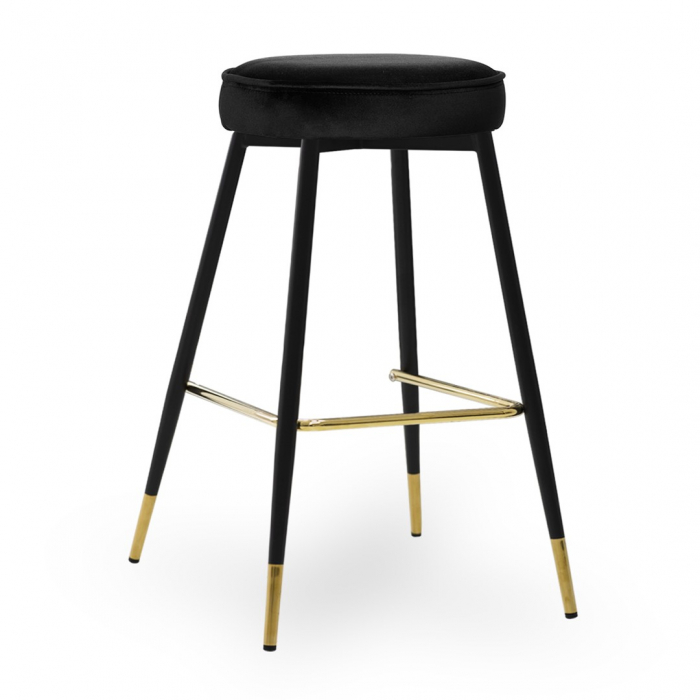 Scaun inalt de bar personalizabil Poppy, picioare metal 60 cm, CIRCH6STGR1XXXP - Atreve [10]