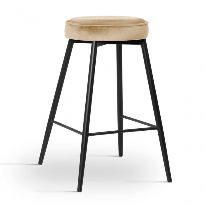 Scaun inalt de bar personalizabil Poppy, picioare metal 60 cm, CIRCH6STGR1XXXP - Atreve [5]