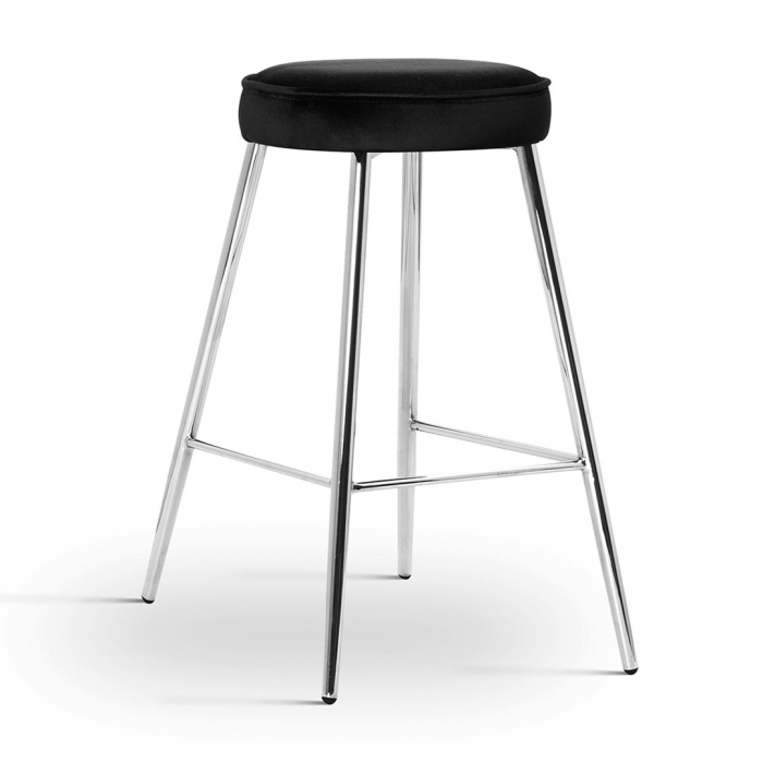 Scaun inalt de bar personalizabil Poppy, picioare metal 60 cm, CIRCH6STGR1XXXP - Atreve [16]