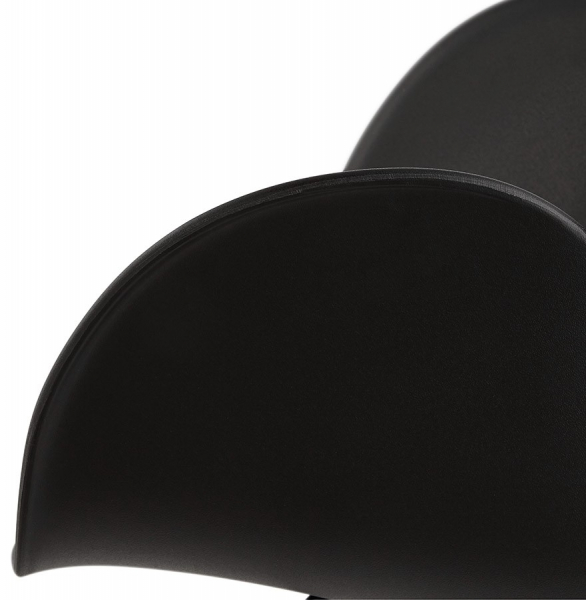 Scaun negru KNEBEL tip balansoar, sezut polipropilena, AC01390BL - Kokoon [8]