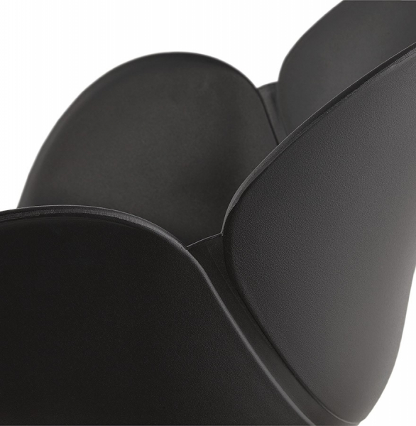 Scaun negru KNEBEL tip balansoar, sezut polipropilena, AC01390BL - Kokoon [9]