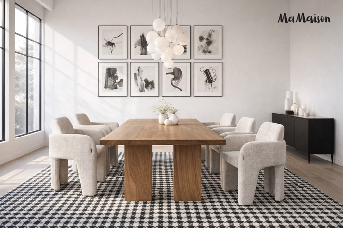 Scaun Lauren 63x60x85 cm, Țesătură Davis Cremona 02 Bej - MaMaison [7]