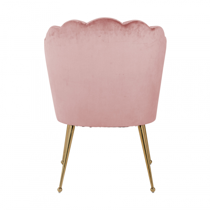 Scaun living catifea lux Toni diverse culori, baza otel inoxidabil auriu, S4445 KHAKI VELVET - Richmond Interiors [9]