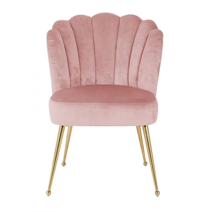 Scaun living catifea lux Toni diverse culori, baza otel inoxidabil auriu, S4445 KHAKI VELVET - Richmond Interiors [11]