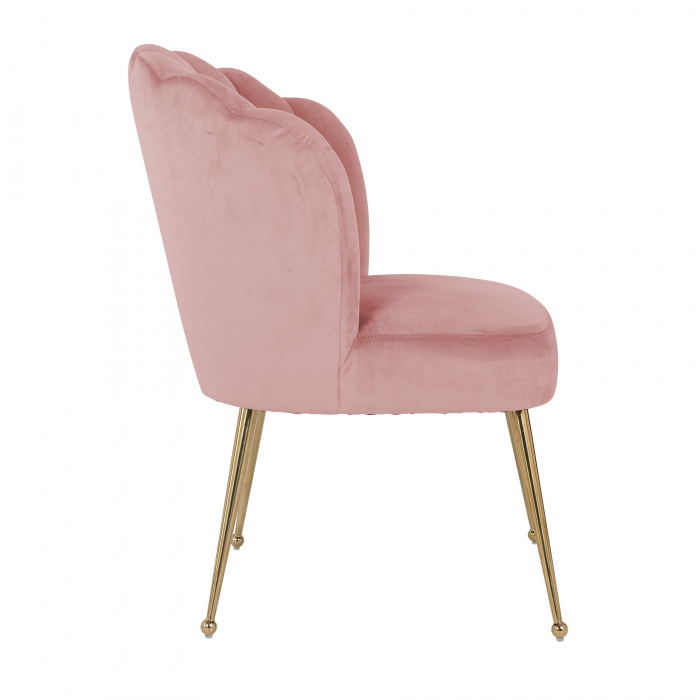 Scaun living catifea lux Toni diverse culori, baza otel inoxidabil auriu, S4445 KHAKI VELVET - Richmond Interiors [12]