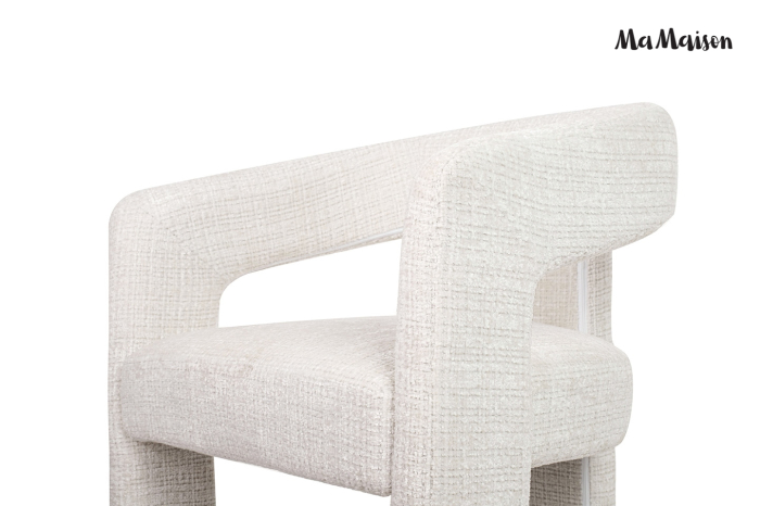 Scaun Logan 61x54x76 cm, Davis Cremona 1 Alb - MaMaison [5]