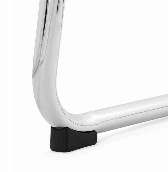Scaun conferinta alb Yotta design modern, tapitat piele ecologica, baza sanie otel crom, OC00190WH - Kokoon [16]