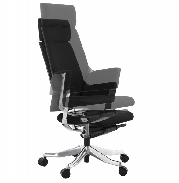 Scaun managerial negru Edwards tapiterie material textil, design modern ergonomic, OC00330BL - Kokoon [6]