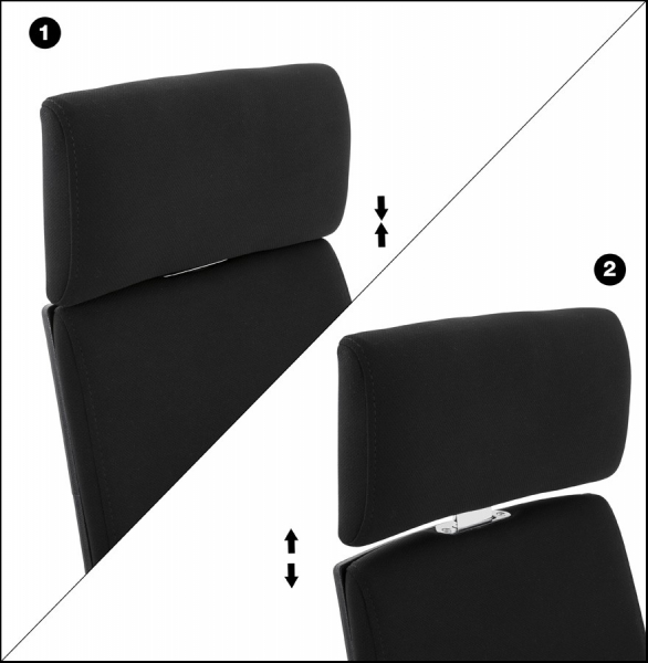 Scaun managerial negru Edwards tapiterie material textil, design modern ergonomic, OC00330BL - Kokoon [9]