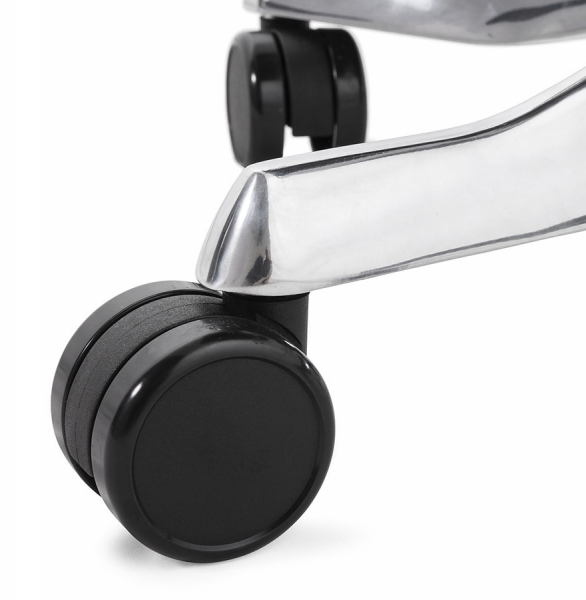 Scaun birou negru lux Ray, design ergonomic elegant, tapiterie textila, baza rotativa aluminiu, OC00390BL - Kokoon [17]