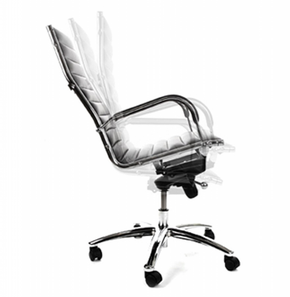 Scaun managerial negru birou Torino tapitat piele ecologica / baza otel cromat, OC00080BL - Kokoon [3]